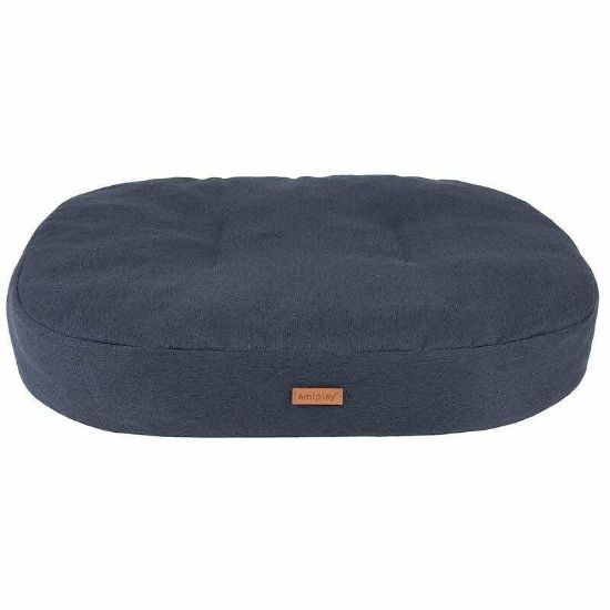 Amiplay Montana M - Меко овално легло за кучета и котки, 61/52/9 см. - черно