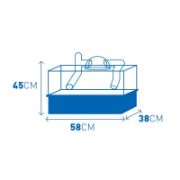 Duvo Plus Jerry - Клетка панорама за хамстери, мишки и други дребни гризачи, 58 х 38 х 45 см. 2