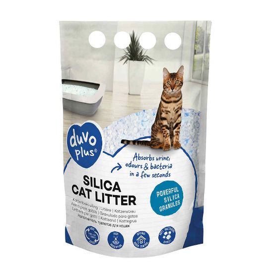 Duvo Plus Cat Litter Premium Silica - Премиум силиконова котешка тоалетна 16 л. 6 кг.