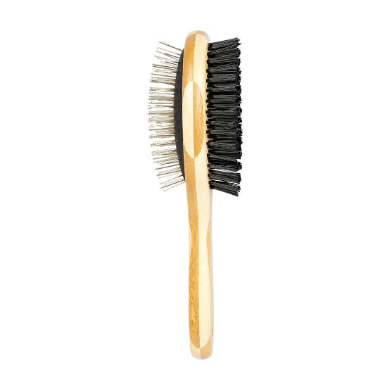 Duvo Plus Grooming Brush - Бамбукова чета 2в1 за кучета и котки 20см./6 см.