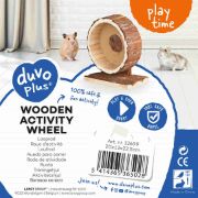 Duvo Plus roddents - Дървено колело за гризачи, насърчава естествения инстинкт за гризане, 20 х 12 х 22,5 см. 2