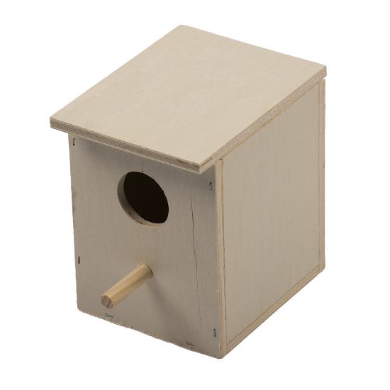 Duvo Plus Nest Box Finch - Дървена къща за финки и други дребни птици 12x10x13 см.