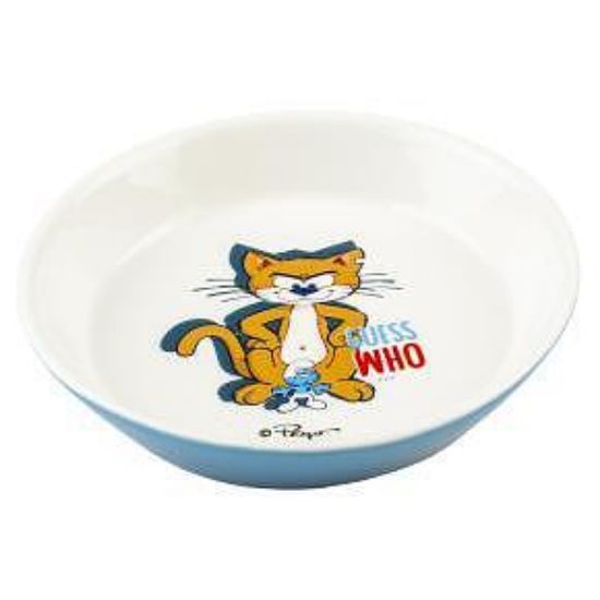 Duvo Plus Smurfs Azrael - Глинена купа за котки за храна и вода, 320 мл.