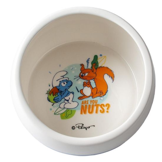 Duvo Plus Smurfs - Керамична купа за храна и вода за гризачи, 320 мл.