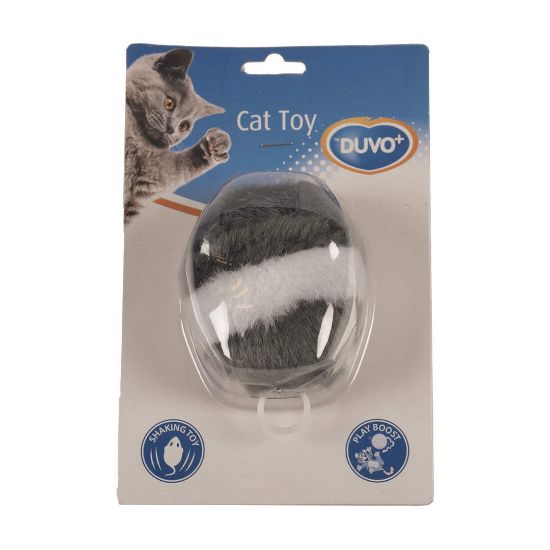 Duvo Plus Shiking Jerry Plush Mouse - Забавна котешка играчка -вибрираща плюшена мишка 8 см.