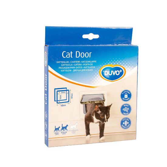Duvo Plus CAT DOOR - Вратичка за котки  ,19x19,7 дебелина 2см бяла