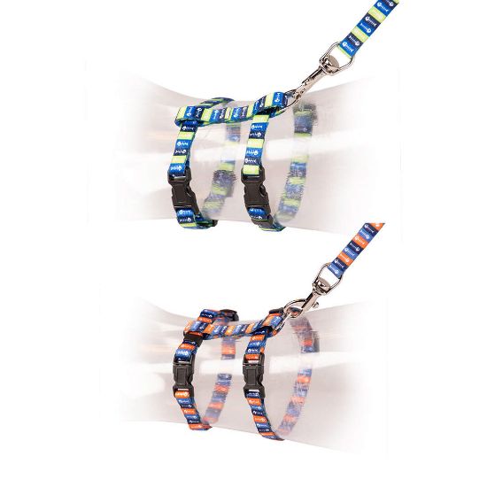 Duvo Plus Fish bones - Регулируем нагръдник 15-25 см. с повод 125 см. за котки