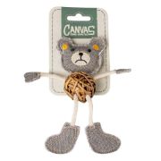 Duvo Plus Canvas bear - Играчка за котки във форма на мече, 17,8x12x2,5 см. 2