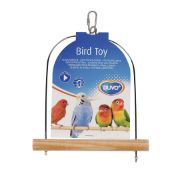 Duvo Plus Wooden Bird Swing - Дървена кацалка за клетки на птици 24х17.5х1.5 см. 2