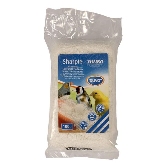 Duvo Plus Sharpie - Пълнеж за гнездо , за всички видове птици 100 гр. - бял