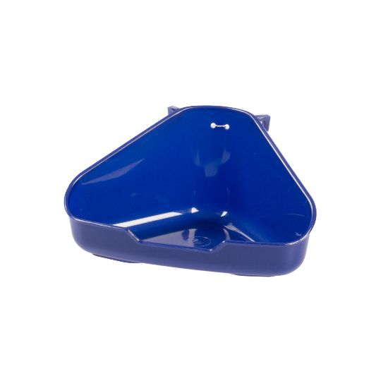 Duvo Plus Corner Toilet For Rodents - Ъглова, неплъзгаща се тоалетна за гризачи 37,5x26,5x15,5 см. синя