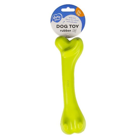 Duvo Plus - Гумен кокал за кучета с вкус на мента, 20 см.