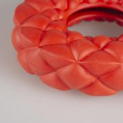 Duvo Plus - Играчка за кучета, гумен ринг с диспленсър за лакомства, 11Х11Х3,3 см. 2