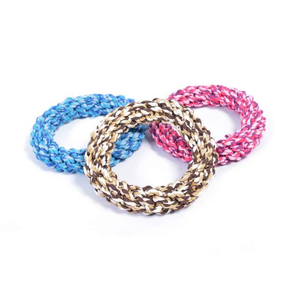 Duvo Plus Tug Toy Knotted Rope Ring - Кучешка играчка - въжен кръг за дъвчене и дърпане , 14 см.