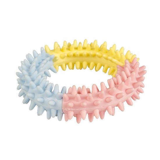 Duvo Plus Small - Дентална играчка за подрастващи кучета във форма на ринг, 11 см.