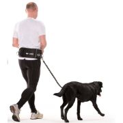 Duvo Plus Sports Active Walker - Еластичен , светлоотразителен колан с повод за спорт 110 см. черен 1