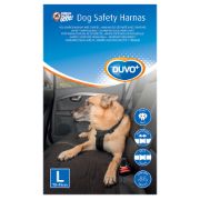 Duvo Plus Dog Safety Belt Harness - Нагръдник, безопасен колан за автомобили , за кучета с обиколка от 70 см до 90 см. черен 4