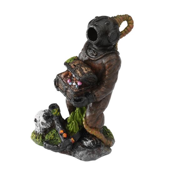 Duvo Plus - Декор за аквариуми -водолаз със съкровище 14 см.