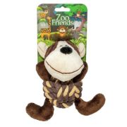 Duvo Plus Zoo Friends - Плюшена играчка за кучета във форма на маймуна, 17Х16Х10 см. 1
