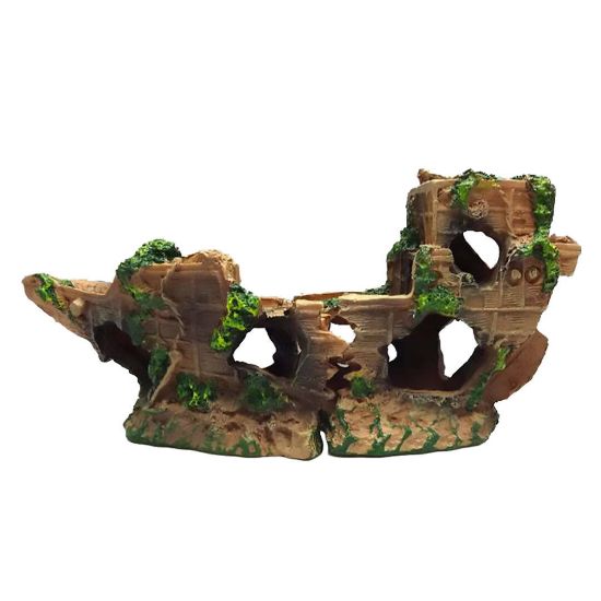 Duvo Plus Aquarium Decoration Wreck - Декорация за аквариуми - кораб , 22,5x7,5x12,5 см.
