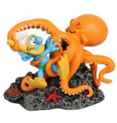Duvo Plus Smurfs - Декорация за аквариуми във форма на октопод, 13,4x7,9x9,8 см. 1
