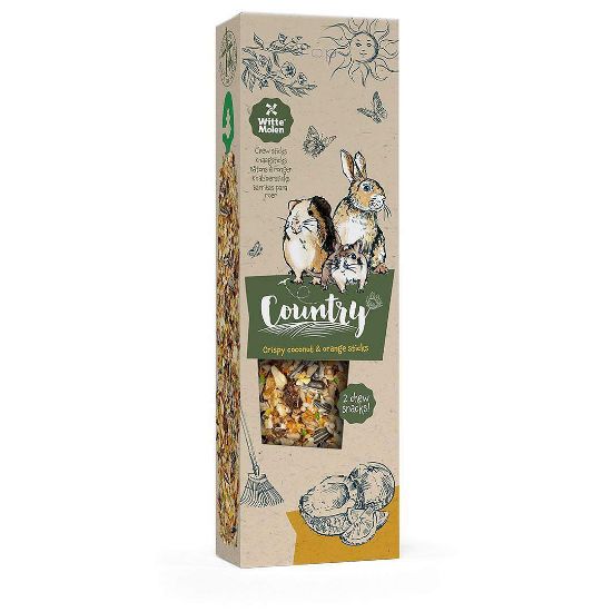 Witte Mollen Country - Лакомство крекер за зайци и дребни бозайници с кокос и портокал, 180 гр.