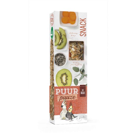 Witte Molen Puur Sticks COCKATOO KIWI & EUCALYPTUS - Премиум лакомство за средни папагали , крекери с киви и евкалипт 140 гр.