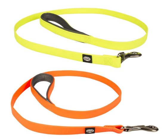 Duvo Plus Explor South PVC Neon - Повод неонов с висока видимост за кучета, 120 см / 15 мм - жълт