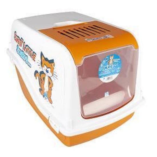 Duvo Plus Smurfs - Закрита котешка тоалетна, 57Х39Х38 см.