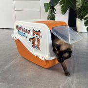 Duvo Plus Smurfs - Закрита котешка тоалетна, 57Х39Х38 см. 2