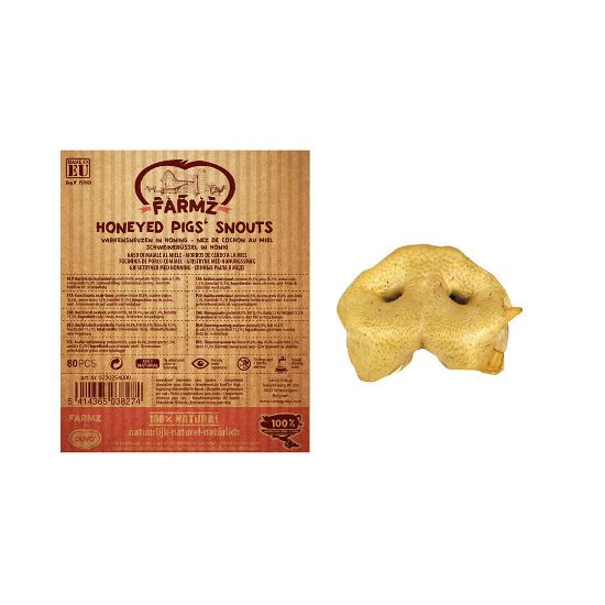 Duvo Plus Farmz puffed pigs’ snouts bulk - Лакомство за кучета, свинска зурла