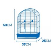 Duvo Plus Cage Lusi 1 - Оборудвана метална клетка за птици , 39x25x53 см. 2