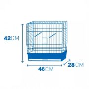 Duvo Plus Cage Natalia 2 -Оборудвана метална клетка за птици 46 x 28 x 42см. жълта 3