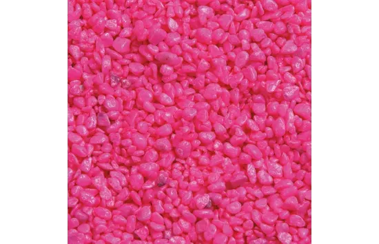 Flamingo Neon Pink - Декоративни камъчета за аквариуми, неон розово, 1 кг.