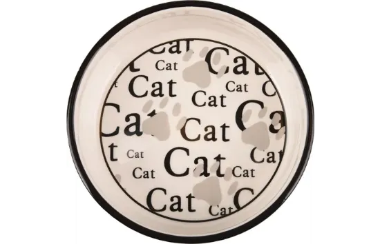 Flamingo cat bowl - Керамична купа за храна и вода за котки, 16 см.