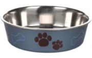 Flamingo Bella -Метална купа за храна и вода за кучета, синя, 800 мл./17 см. 3