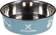 Flamingo Bella -Метална купа за храна и вода за кучета, синя, 2200 мл./23 см. 1