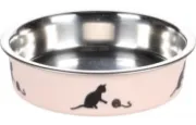 Flamingo Bella Cat Bowl - Метална купа за храна и вода за котки, розова , 160 мл./10 см. 2
