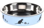 Flamingo Bella Cat Bowl - Метална купа за храна и вода за котки, синя, 160 мл./10 см. 3