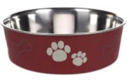 Flamingo Bella -Метална купа за храна и вода за кучета, червена, 300 мл./12 см. 3