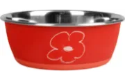 Flamingo Feeding Bowl - Метална купа за храна и вода за кучета , 2700 мл./24 см. - червена 3