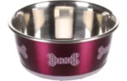Flamingo Selecta - Метална купа за храна и вода за кучета , 950 мл.- розов 2