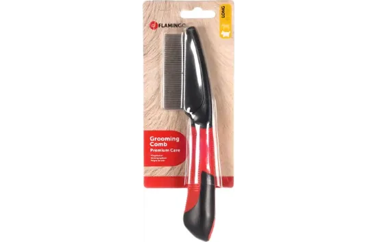 Flamingo - Гребен с ергономична дръжка за кучета