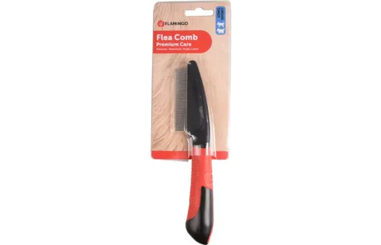 Flamingo Peigne Anti-puces - Гребен за гладки и късокосмести породи кучета, 21 см.
