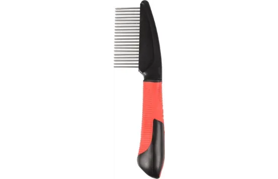 Flamingo Peine profesional - Гребен за кучета за разплитане на козина, 21 см.