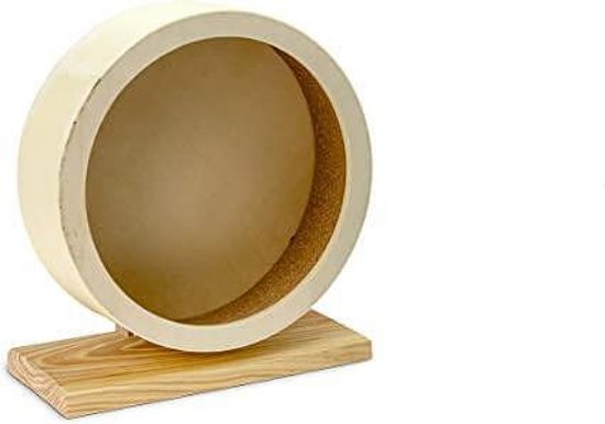 Flamingo Wood Bogie Hamster - Играчка за хамстери, дървено колело, 20 x 22 x 9.5 см.