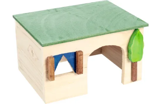 Flamingo Ecco Small - Дървена къщичка за гризачи, 18 x 14 x 10 см.
