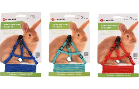 Flamingo rabbit - Регулируем нагръдник за зайци, 20-30 см./три цвята