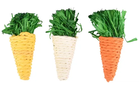 Explorer Transportation Cage for Rodents - Играчка за зайци и други гризачи - морков за дъвчене, 3 броя х 8 см.