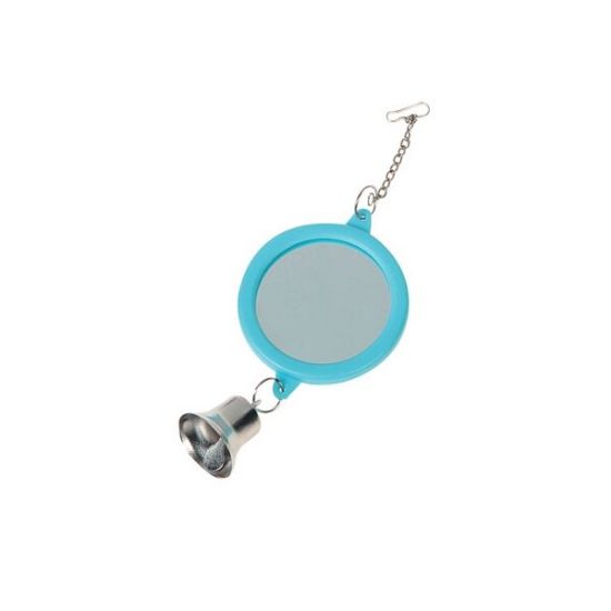Flamingo - Играчка за папагали - огледалце със звънче, 6см.